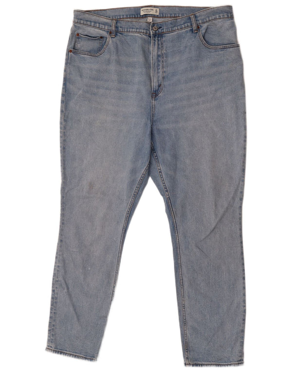 Женские прямые джинсы Abercrombie & Fitch с высокой посадкой США 20 3XL W35 L31 синие