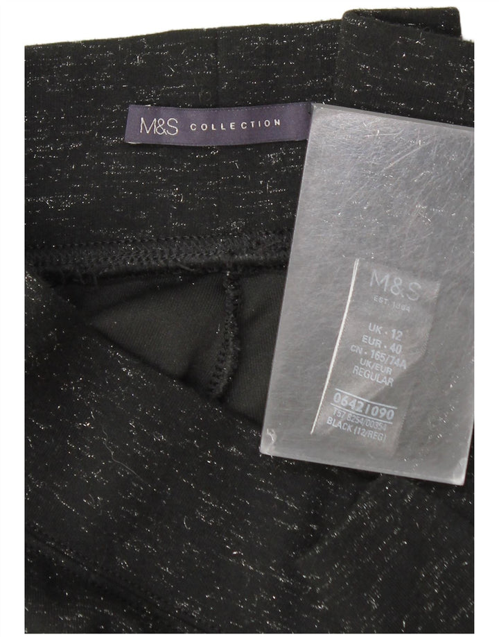 Женские леггинсы Marks & Spencer UK 12 Medium W28 L27 Черные в крапинку