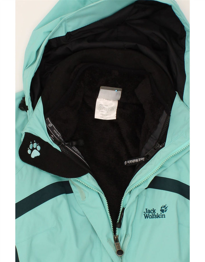 JACK WOLFSKIN Женская ветровка с капюшоном Великобритания 12/14 Средний зеленый