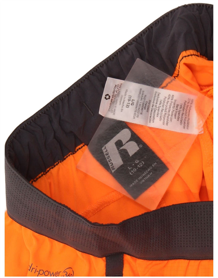 Спортивные шорты Dri-Power для мальчиков RUSSELL ATHLETIC, 10–11 лет, большие, оранжевые