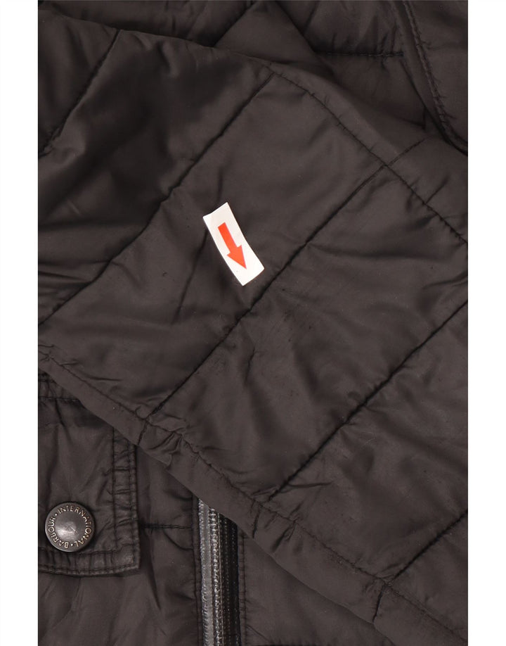 Мужская утепленная куртка с капюшоном Barbour UK 40, большая, черная, полиэстер