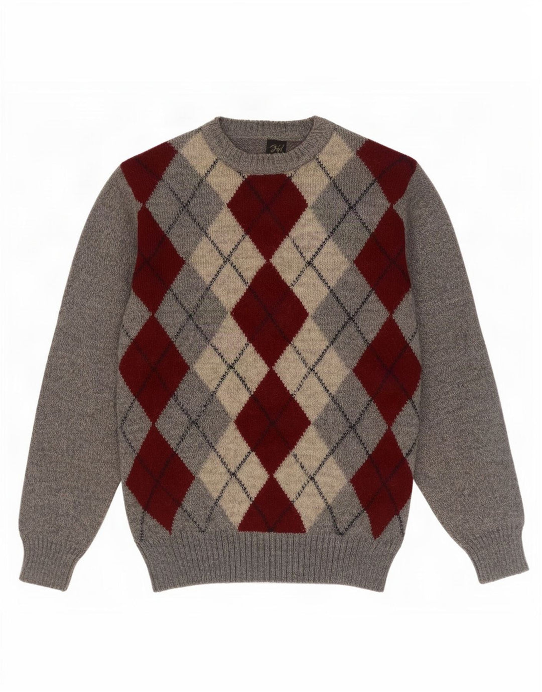 Мужской джемпер Rodes с круглым вырезом IT 48 Medium Grey Argyle/Diamond