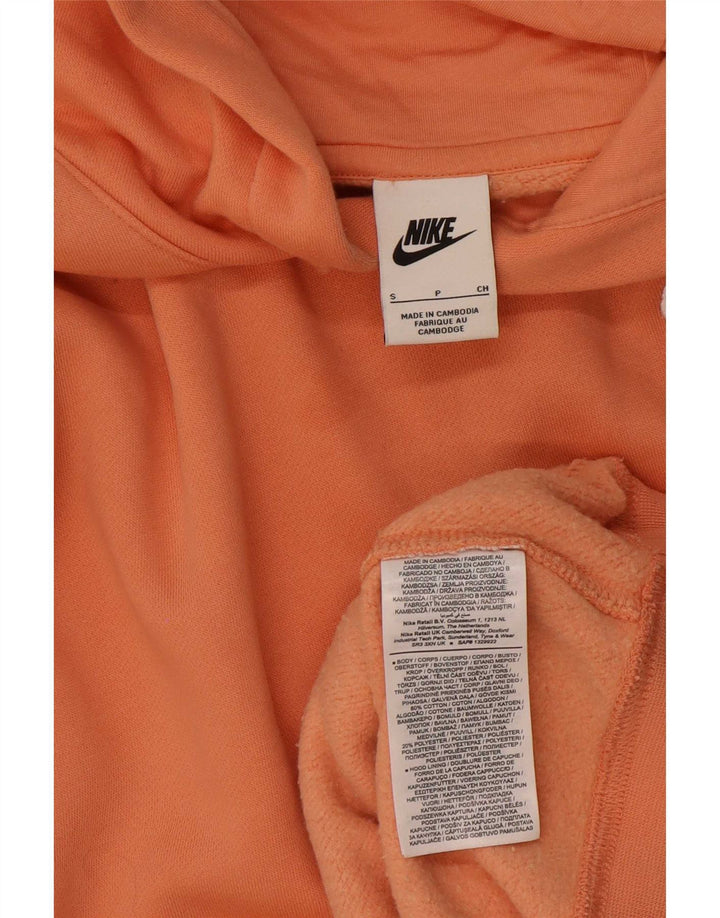 Мужской джемпер с капюшоном Nike, маленький оранжевый, хлопок
