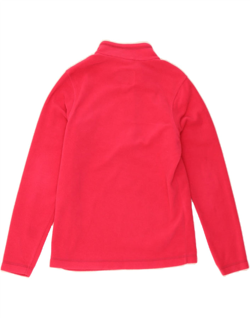 REGATTA Girls Zip Neck Fleece Jumper 12-13 Years Pink Polyester Vintage Regatta and Second-Hand Regatta from Messina Hembry 