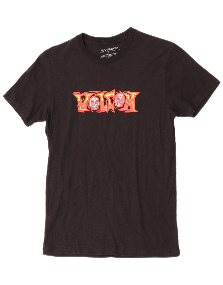 Volcom Мужская футболка с рисунком, маленький черный хлопок