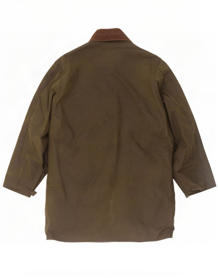 Мужская куртка Barbour из вощеного хлопка с каймой UK 40, средний цвет хаки, цветные блоки
