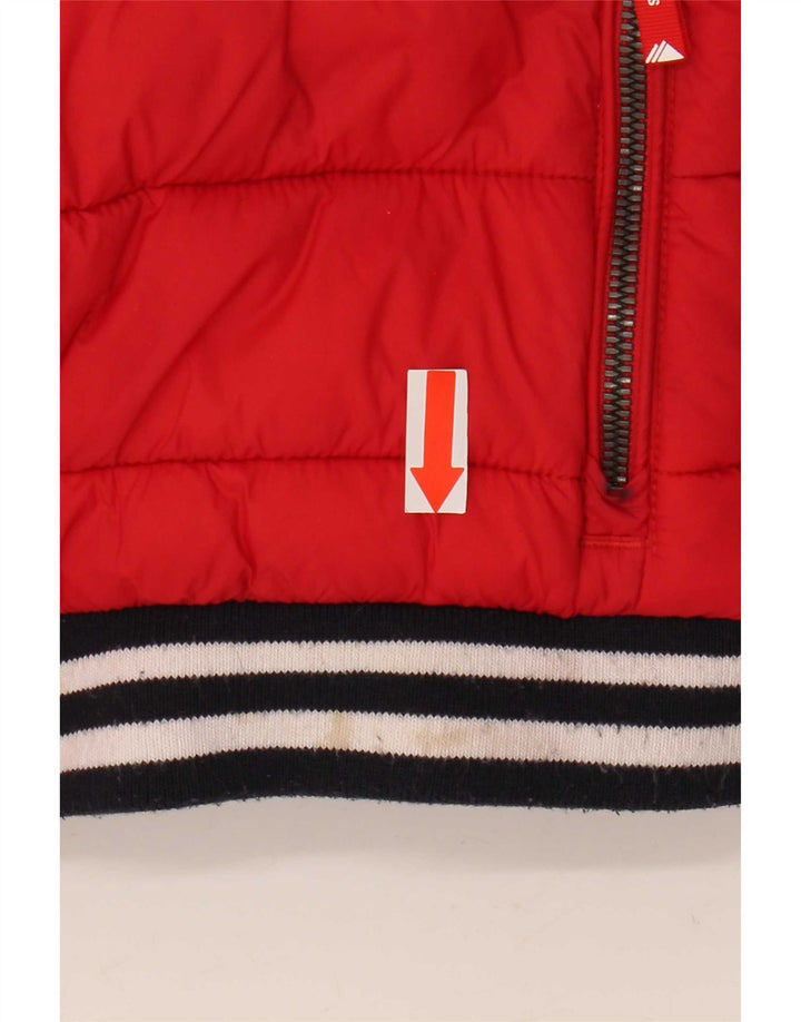 Женская стеганая куртка Superdry UK 14, большой красный полиэстер