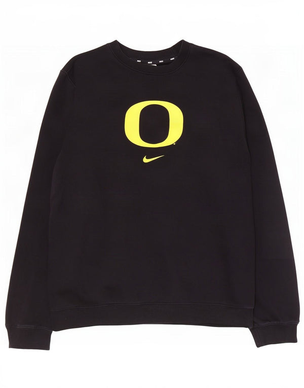 Мужской свитшот с рисунком Nike Oregon Ducks, большой черный хлопковый джемпер