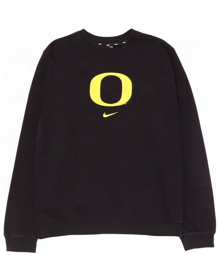 Мужской свитшот с рисунком Nike Oregon Ducks, большой черный хлопковый джемпер