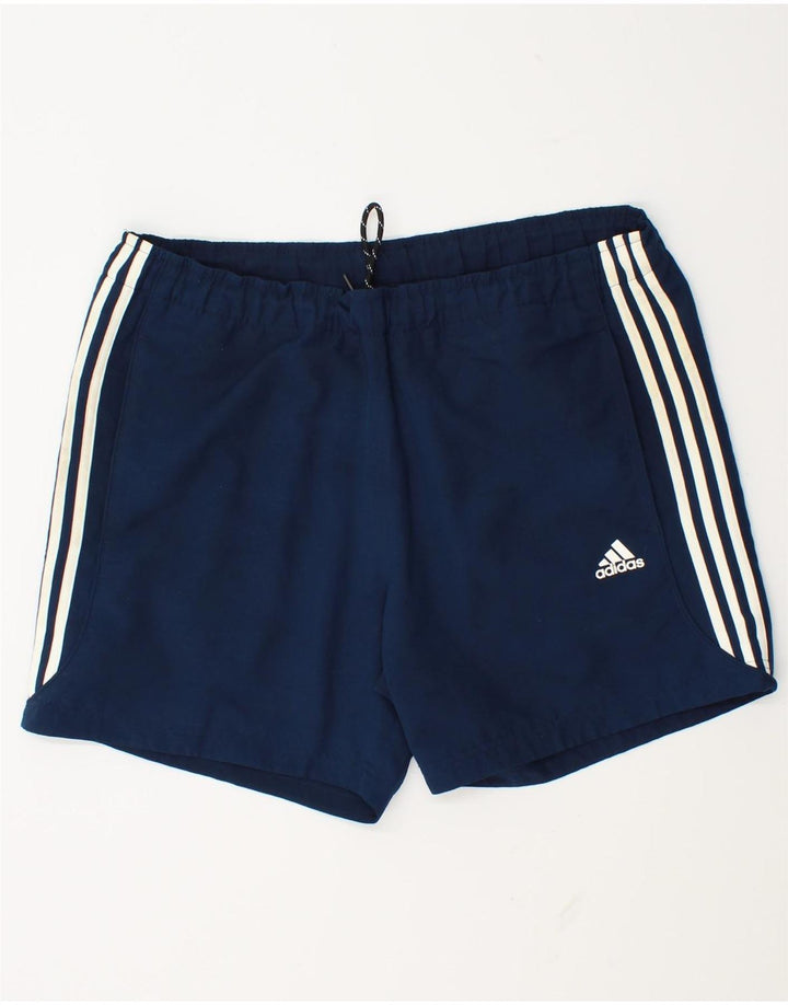 Мужские спортивные шорты Adidas Climalite, большие темно-синие, полиэстер