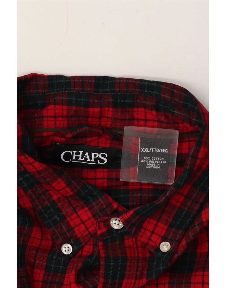 Мужская фланелевая рубашка Chaps 2XL, хлопок в красную клетку