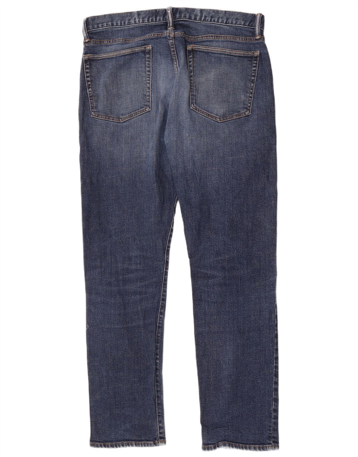 Мужские потертые узкие джинсы Gap W34 L32, синие, хлопок