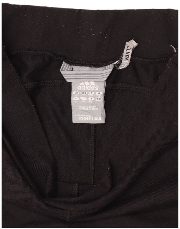 Женские леггинсы-капри Adidas Climalite UK 16, большие черные