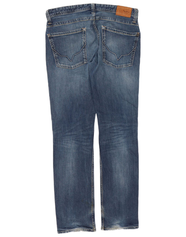 PEPE Jeans Мужские узкие джинсы W34 L34 Синий хлопок