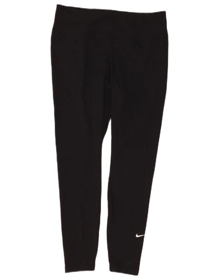 Женские леггинсы Nike Dri Fit UK 14, большие черные полиэстер