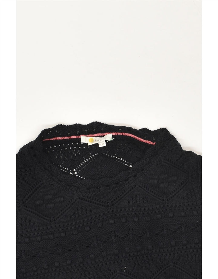 BODEN Womens Short Sleeves Jumper Dress UK 10 Small  Black Cotton | Vintage Boden | Thrift | Second-Hand Boden | Used Clothing | Messina Hembry 