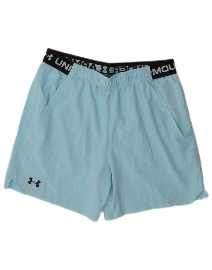Мужские спортивные шорты с графическим рисунком Under Armour, большие синие полиэстер с цветными блоками