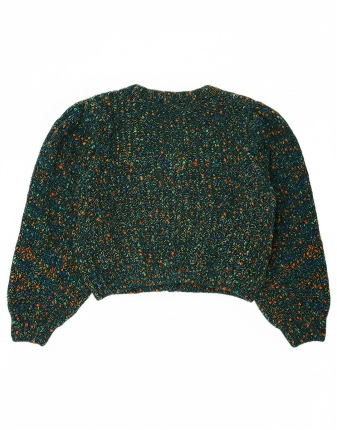 Женский укороченный кардиган-свитер Cider, Великобритания, 16, большой зеленый полиэстер с крапинками