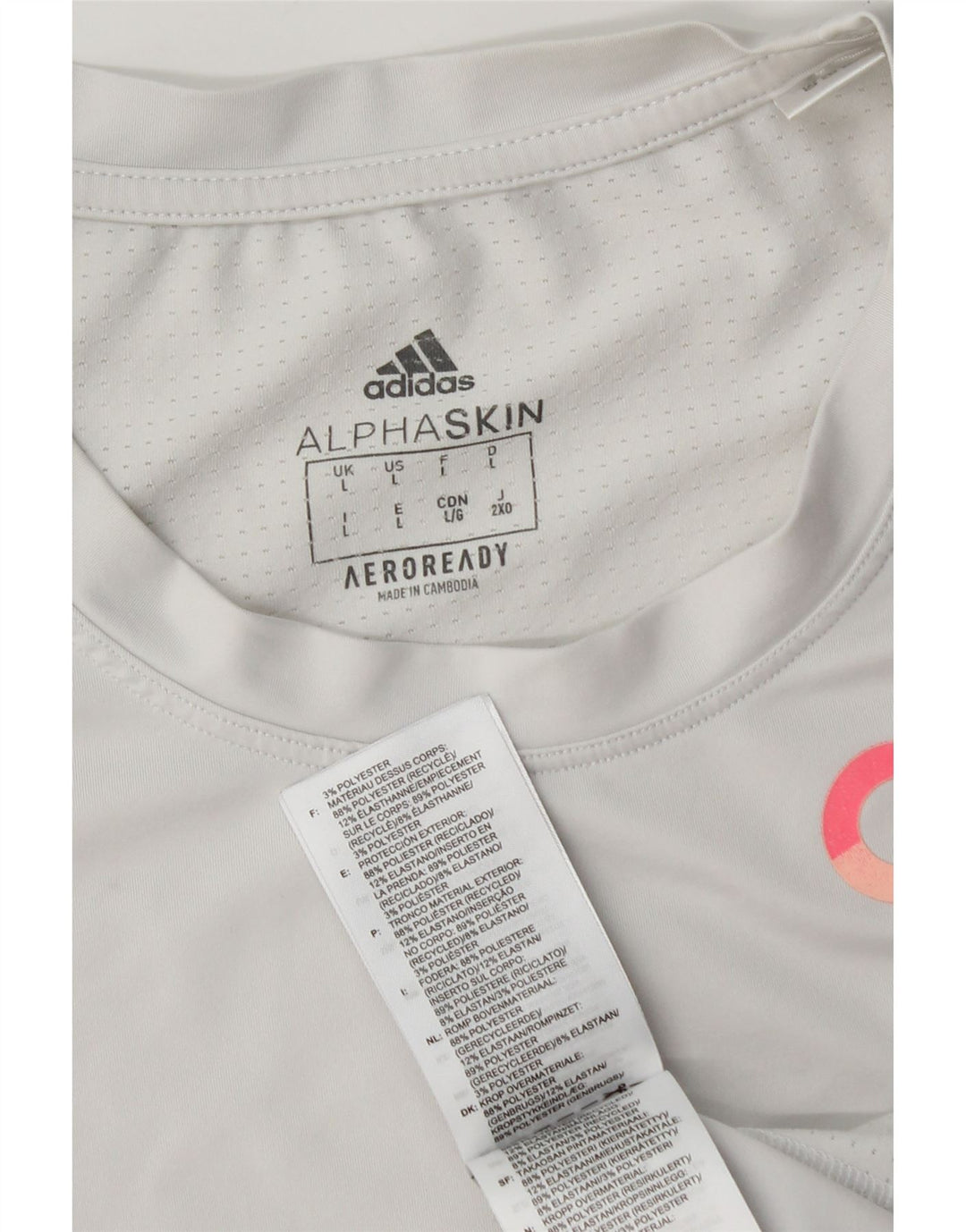 Мужская футболка ADIDAS Aeroready с рисунком, большой серый полиэстер