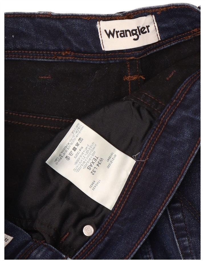 Мужские прямые джинсы WRANGLER Техас W34 L32, синий хлопок