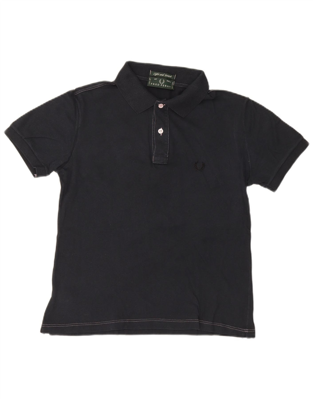 FRED PERRY Mens Polo Shirt Small Navy Blue Cotton