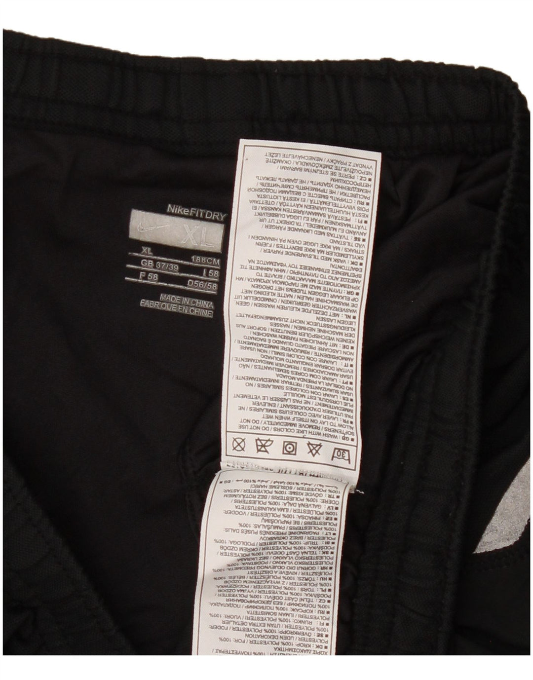 Женские спортивные шорты Nike UK 18 XL, черный полиэстер