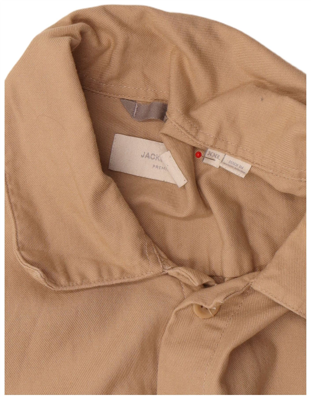 Мужская рубашка Jack & Jones 2XL бежевый хлопок