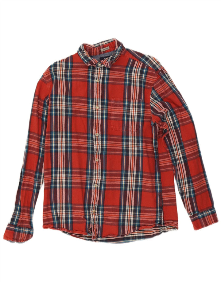 Мужская фланелевая рубашка Jack & Jones в красную клетку, хлопок, большой размер