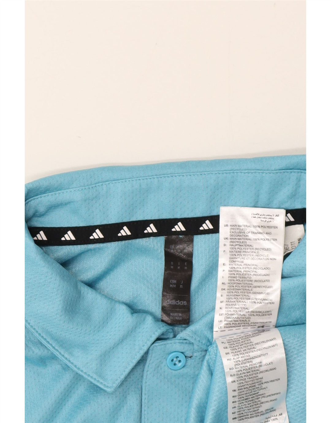 Мужская рубашка поло Adidas Aeroready, средний синий полиэстер