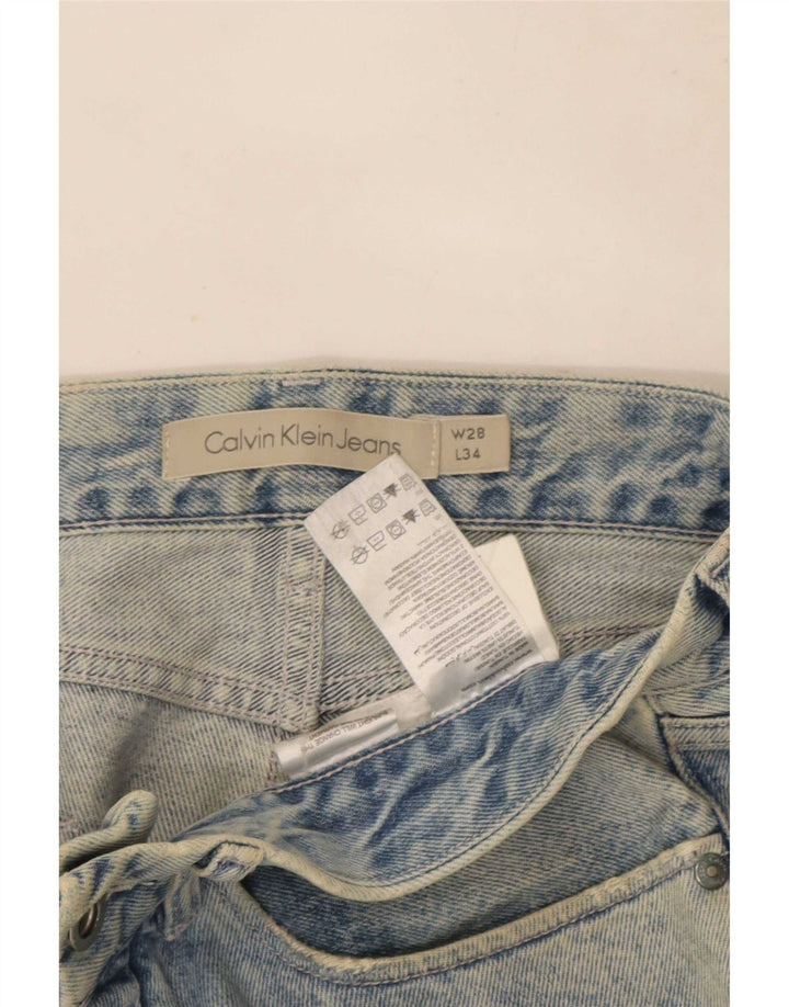 Мужские узкие джинсы Calvin Klein W28 L34 синие, хлопок