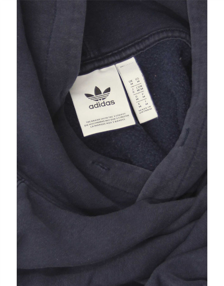 Мужской джемпер с капюшоном Adidas с рисунком, средний, темно-синий