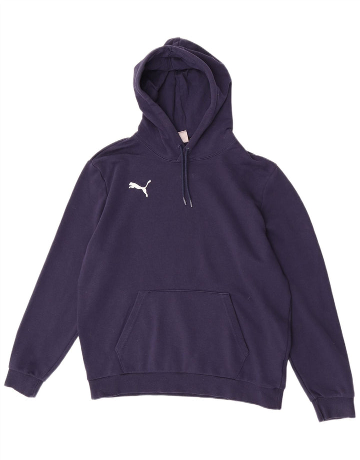 Мужской джемпер с капюшоном Puma, большой размер, темно-синий, хлопок