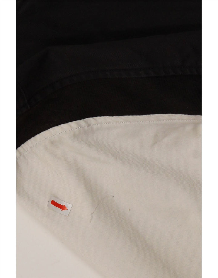 Мужская университетская куртка Adidas UK 38, средний черный, хлопок с цветными блоками