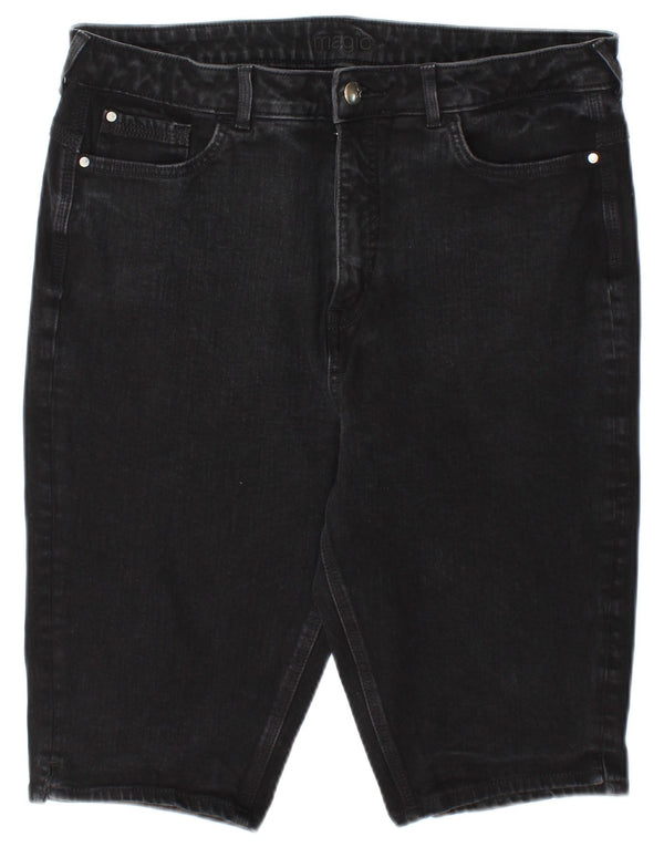 Женские джинсовые шорты Marks & Spencer UK 18 XL W36 Черные хлопковые