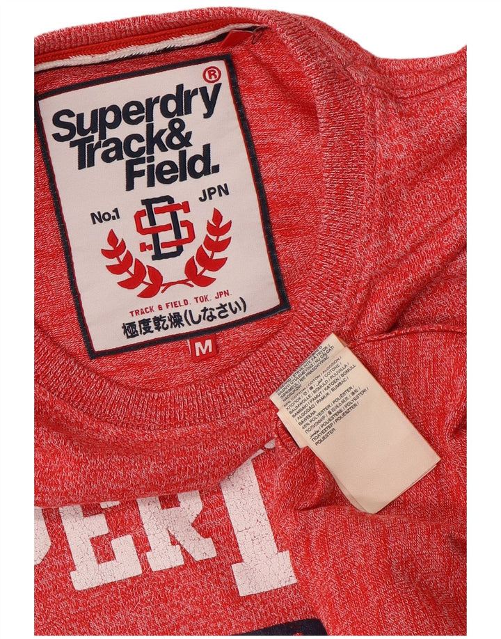 Superdry Мужская футболка с рисунком Топ среднего красного цвета из хлопка
