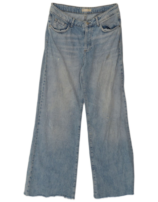 Женские винтажные широкие джинсы Zara EU 36 XS W26 L28, синие, хлопок