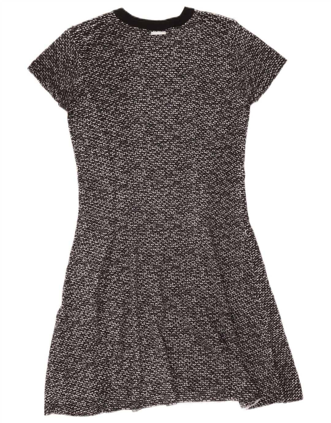 Женское платье трапециевидного силуэта Michael Kors UK 12, средний черный хлопок с крапинками