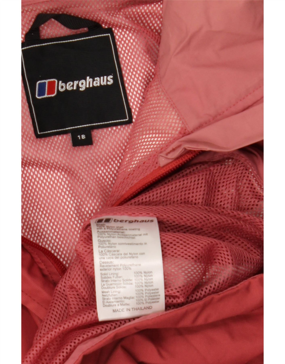BERGHAUS Женская непромокаемая куртка с капюшоном оверсайз UK 18 XL Бордовый нейлон