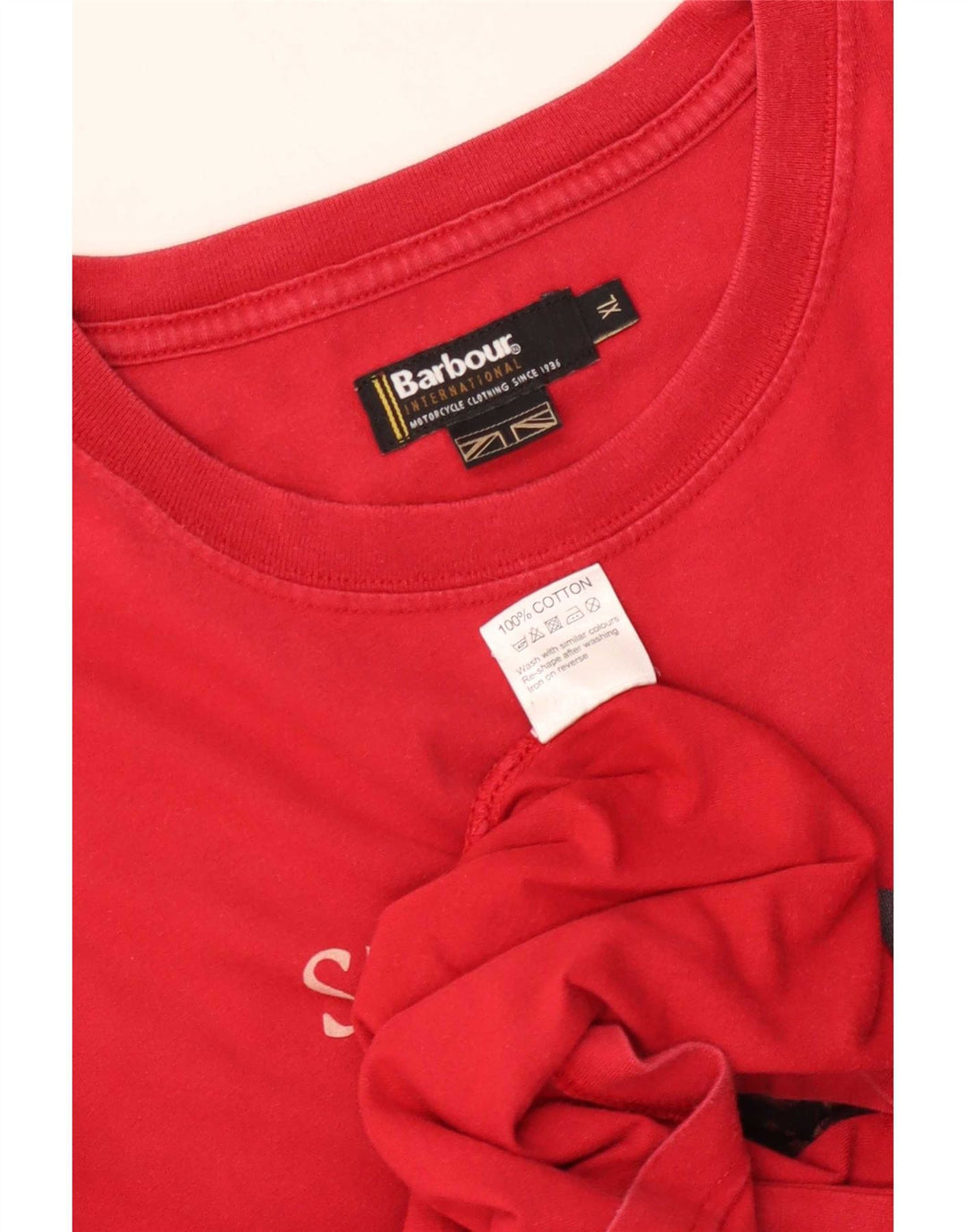 Мужская футболка с рисунком Barbour XL, красный хлопок