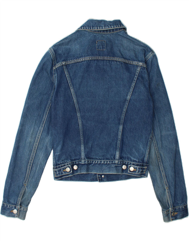 RIFLE Womens Crop Denim Jacket UK 6 XS Blue Vintage Rifle and Second-Hand Rifle from Messina Hembry 
