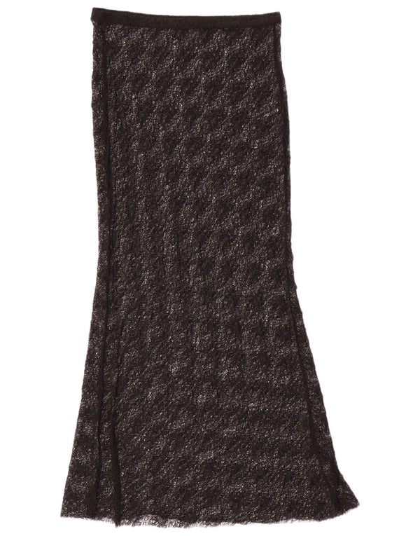 Женская кружевная макси-юбка Zara Medium W28, черный полиамид