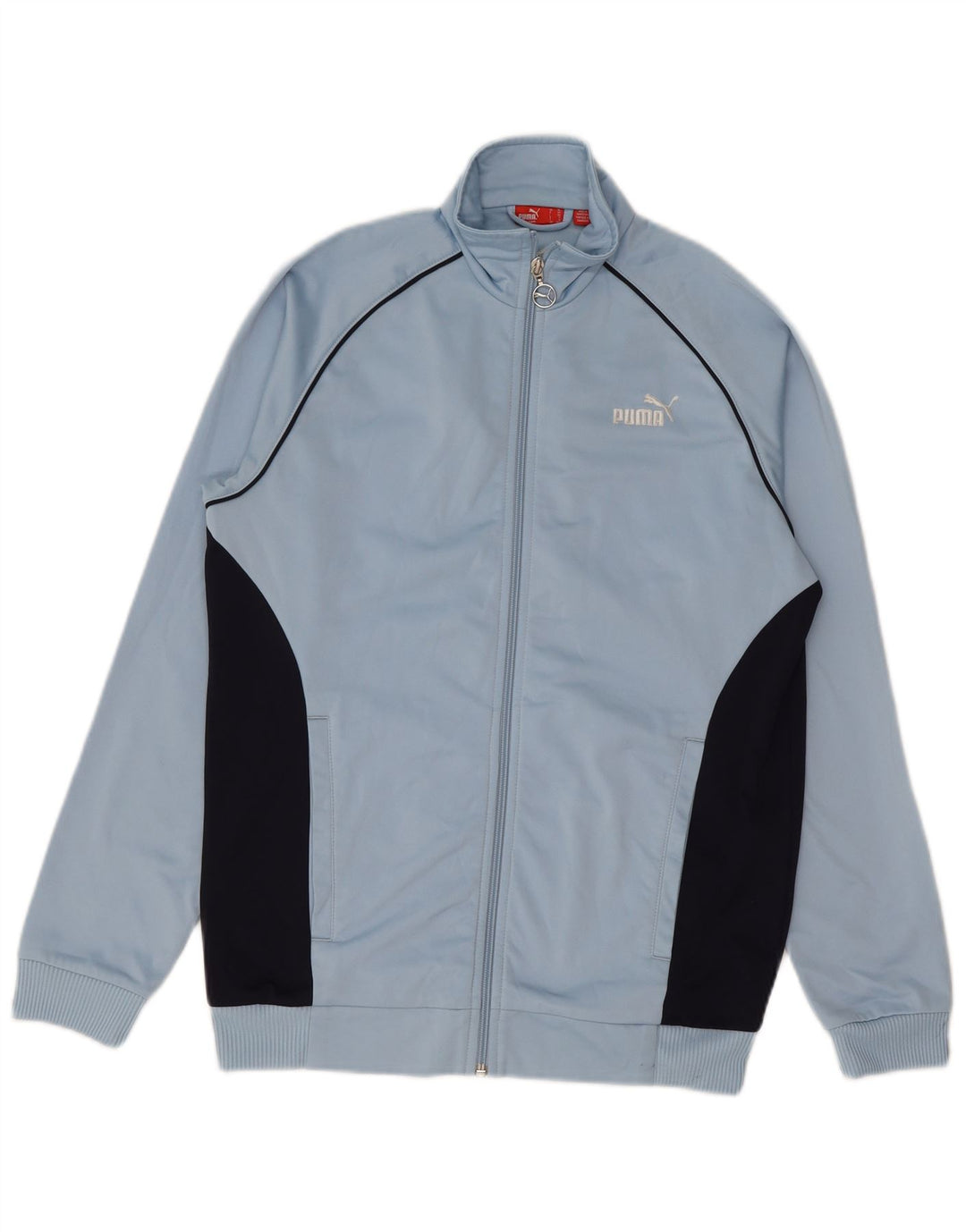 Спортивный костюм PUMA для мальчиков, верхняя куртка 13–14 лет, синий полиэстер с цветными блоками