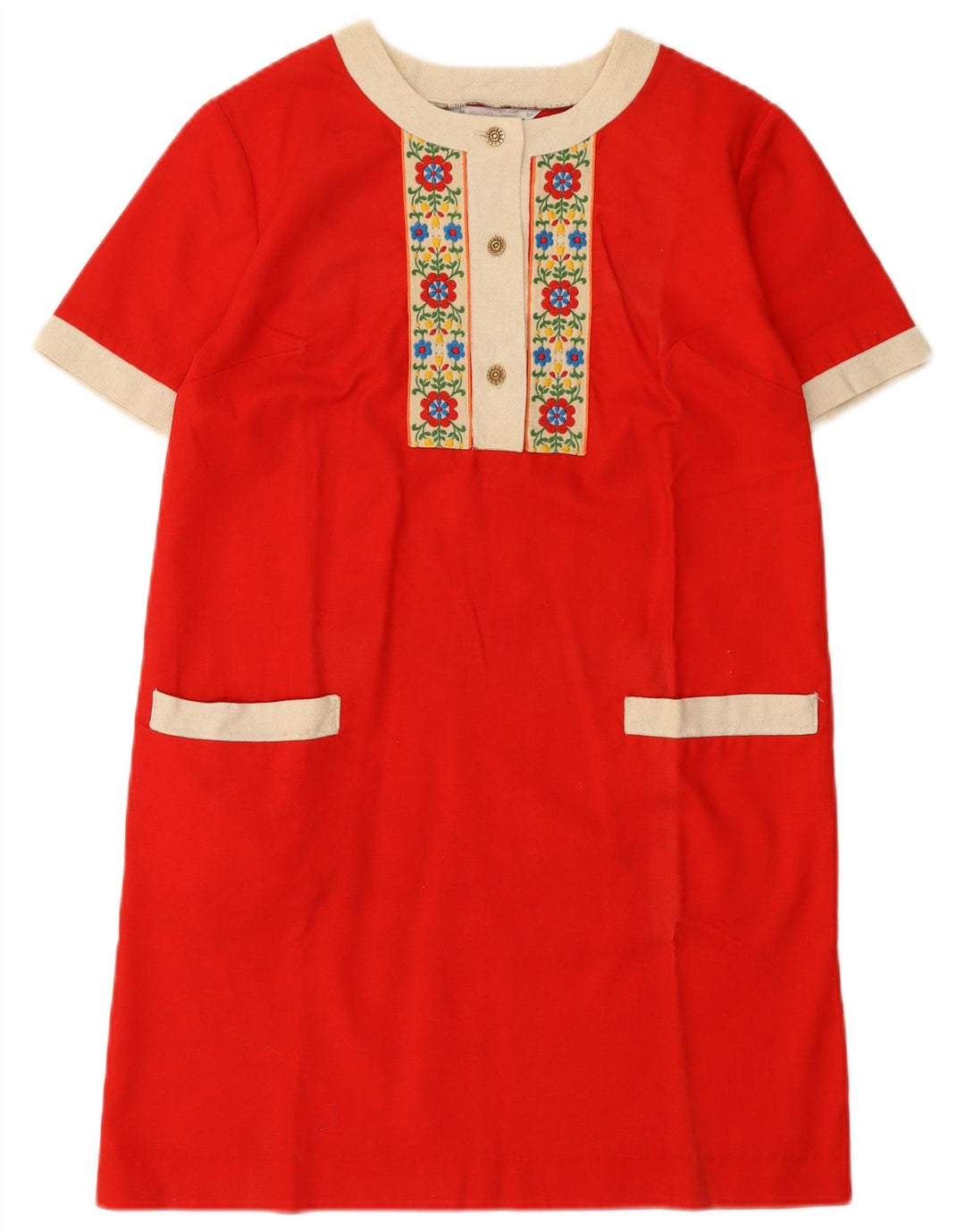 Женское свободное платье Luna EU 40, средний красный цвет, хлопок