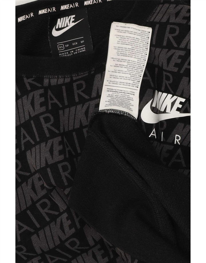 Мужской свитшот с рисунком Nike XS, черный хлопок