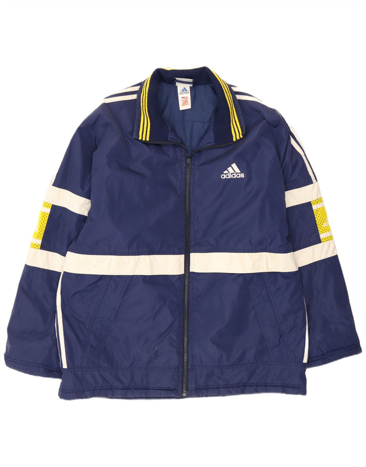 Мужская утепленная куртка Adidas с графическим рисунком UK 40/42, средний синий, цветной блок
