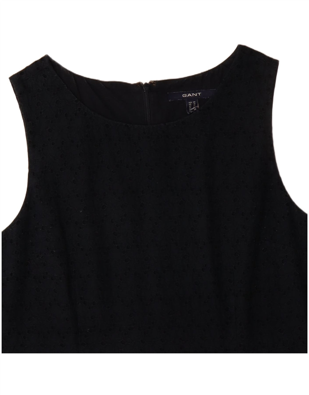 Женское платье прямого кроя без рукавов GANT UK 14, средний темно-синий, хлопок