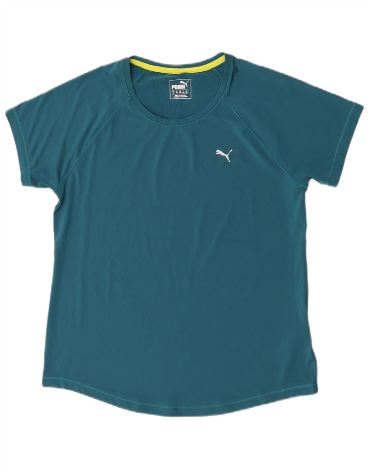 Женская футболка Puma Top UK 16, большой зеленый полиэстер