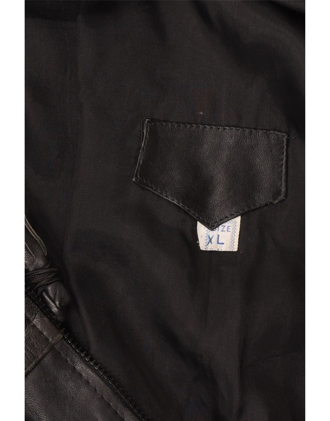 VINTAGE Mens Leather Jacket UK 40 Large Black Vintage Vintage and Second-Hand Vintage from Messina Hembry 