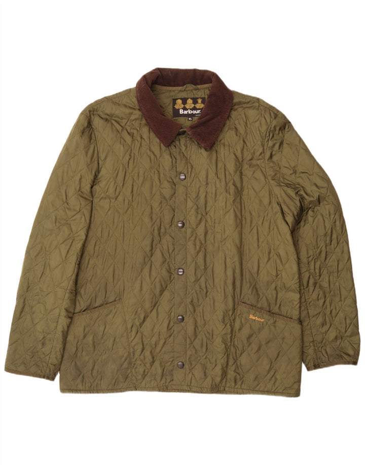 Мужская стеганая куртка Barbour UK 42 XL Хаки с цветными блоками