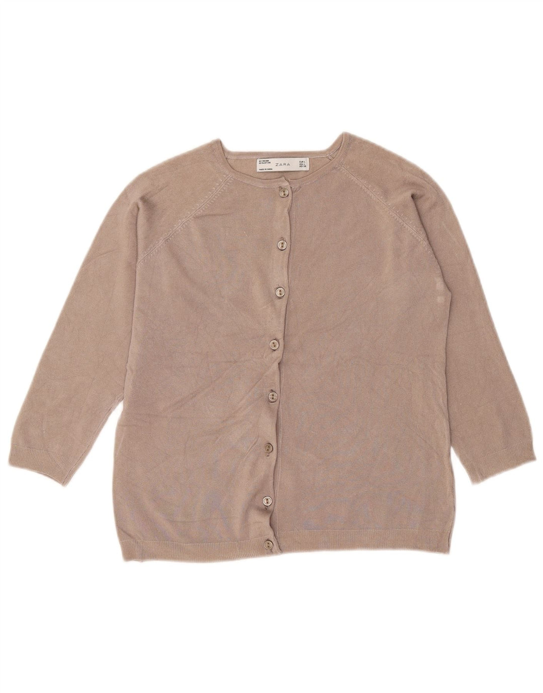 Женский кардиган Zara UK 14, большой серый вискоза